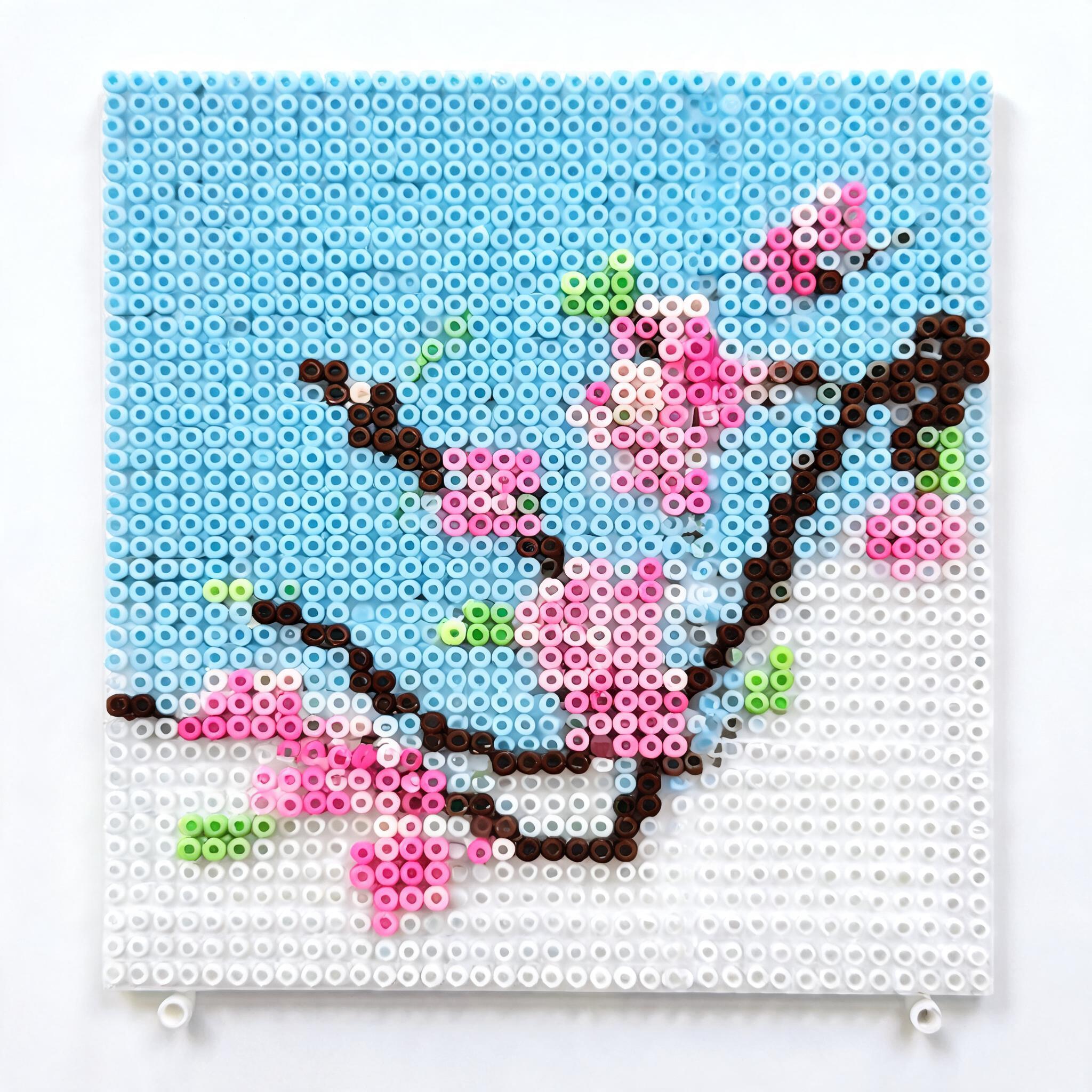 AI fuse bead effect of cherry blossom