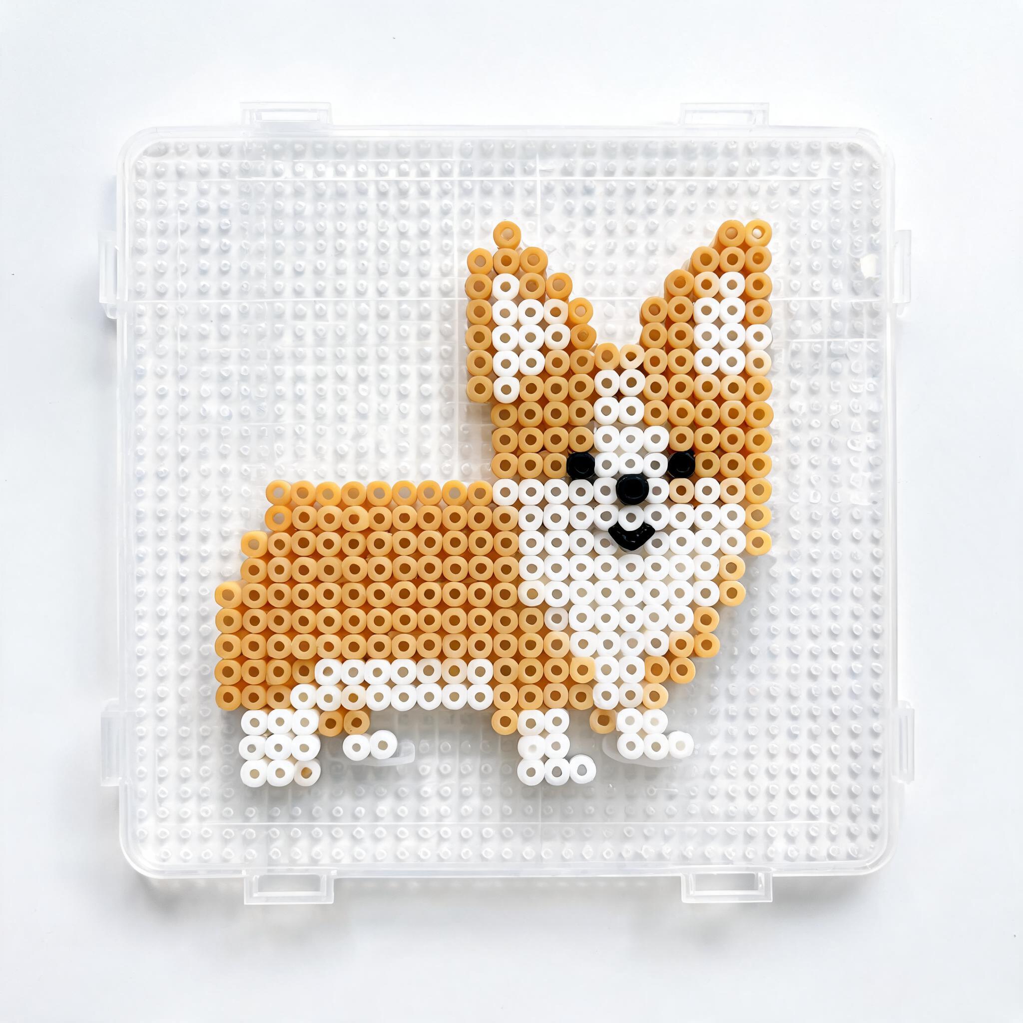 AI fuse bead effect of cute corgi
